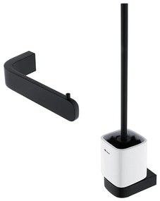 NIMCO NKC комплект-94KN-90 - Четка за тоалетна със стенен монтаж с поставка за тоалетна хартия NIKAU