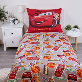 Червено единично памучно детско спално бельо 140x200 cm Cars "Legend" – Jerry Fabrics