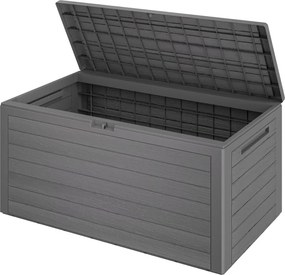 Градинска кутия за съхранение WOODY 280 л - сива, водоустойчива, с възможност за заключване