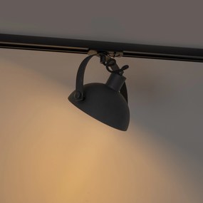 Индустриален 1-фазен релсов прожектор черен със златен интериор - Magnax