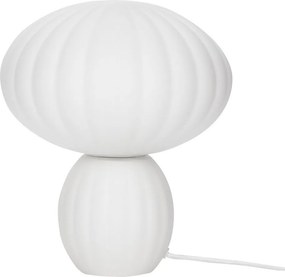 Бяла стъклена настолна лампа (височина 28 cm) Kumu – Hübsch