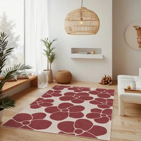 Червен килим подходящ за пране 60x100 cm Red Meadow – Mila Home