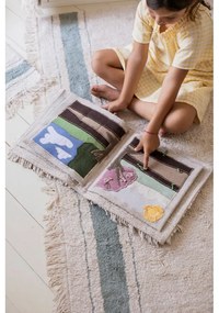 Син и кремав ръчно изработен памучен килим подходящ за пране 140x200 cm Gastro Vintage Blue – Lorena Canals