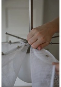 Бяло висящо осветително тяло със стъклен абажур ø 75 cm Styrka – Markslöjd