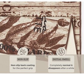 Кафяв кухненски мокет Delicious Coffee, 67 x 180 cm Delicious Coffee - Hanse Home