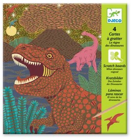 Djeco - Комплект Скреч Карти Dinosaurs ST1 DJ09726G