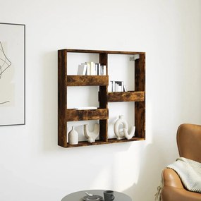 854548 vidaXL Стенен шкаф, опушен дъб, 80x15x80 см, инженерно дърво