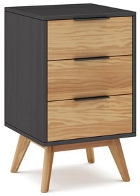 Нощно шкафче от борова дървесина в естествен цвят Lavis - Marckeric