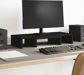 Регулируема поставка за монитор, черна, 60x24x10,5 см