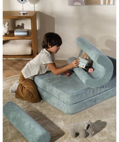 Детски стол от рипсено кадифе в цвят мента Flipster – Wigiwama