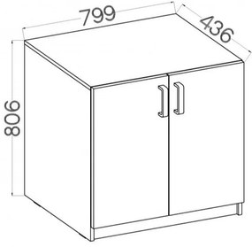 Подов шкаф Warrior II-Gkri-Fusiko