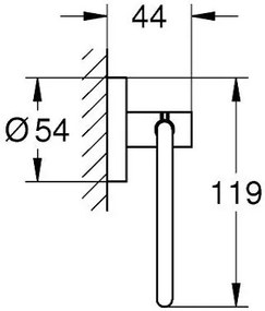Поставка за хартия Grohe New Essentials-Никеловмат
