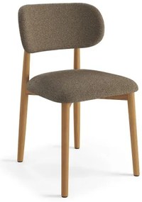 АЛДО Кафяв Таупе (тъкан Монза 40)/рамка лакиран дъб - ДЪРВЕН СТОЛ БУКЛЕ ЗА ДНЕВНА, ТРАПЕЗАРИЯ, КУХНЯ РЕТРО