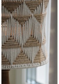 Настолна лампа с абажур от текстил и юта в кафяв и естествен цвят (височина 45 cm) Ano – Markslöjd