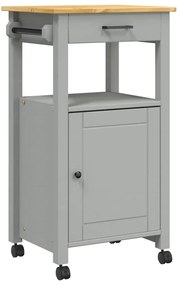 376089 vidaXL Кухненска количка "MONZA" 48x40x88,5 см борово дърво масив