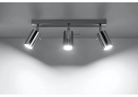 Таванна лампа в сребристо, дължина 45 cm Etna - Sollux