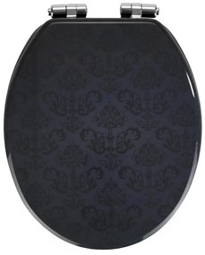 WENKO 22977100-Тоалетно седало BELLEVUE 35,5x42,5 cm антрацит/сребрист