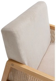 Бежов велурен фотьойл Debra – Marckeric