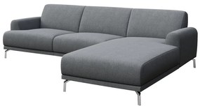 Светлосив ъглов диван, десен ъгъл Puzo - MESONICA