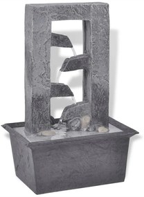 242351 vidaXL Вътрешен фонтан с LED осветление, полирезин