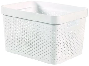 Бяла кошница за съхранение Dots, 17 L Infinity - Curver