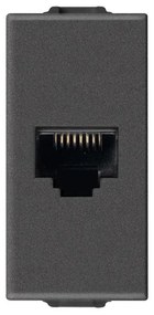 VIMAR 09339.16.CM RJ45 Интернет розетка кат.6A Netsafe FTP, Карбон мат, 1M NEVE UP