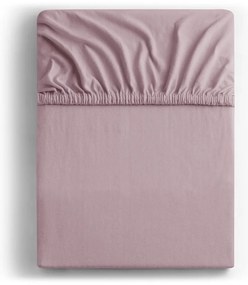 Сиво-розов еластичен чаршаф от джърси 90x200 cm Amber – Restilo