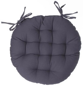 Кръгла възглавница за стол atmosphera Anjali, 38 cm - Тъмносив