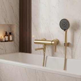 Смесител за вана Rea Arcos Brushed Gold