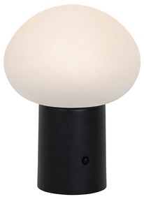 Настолна лампа черна с LED 3-степенна димируема акумулаторна - Louise
