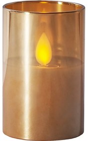 Оранжева LED восъчна свещ в стъкло, височина 7,5 см M-Twinkle - Star Trading