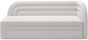 Кремав сгъваем/с място за съхранение диван от прежда с примки от букле десен ъгъл 223 cm Fabillo – ELTAP