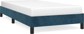 346950 vidaXL Рамка за легло без матрак, тъмносиня, 90x190 см, кадифе