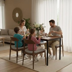 Кухненска маса кафява 120 x 60 cm - универсална маса за 4-5 души