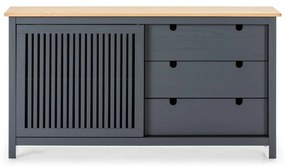 Сив дървен скрин с чекмеджета Bruna - Marckeric