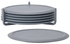 Сиви силиконови подложки в комплект от 6 броя с поставка Singles - Zone