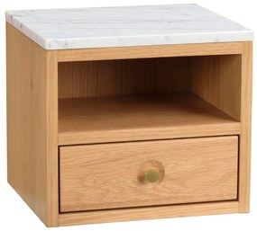 Нощно шкафче с плот от имитация на мрамор естествено Whitmore – Rowico