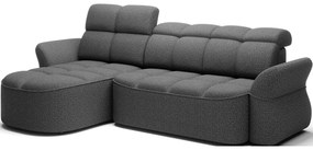 Тъмносив кадифен сгъваем/с място за съхранение ъглов диван (ляв ъгъл) Beneth – ELTAP