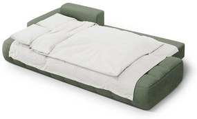 Зелен сгъваем/с място за съхранение ъглов диван (ляв ъгъл) Linz – Cosmopolitan Design