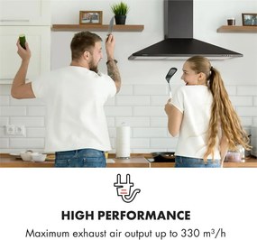 Klarstein Zugspitze 90, абсорбатор, 65 W, стенен монтаж, 330 m³/ч, LED