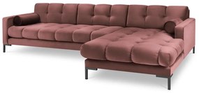 Розов ъглов диван от кадифе , десен ъгъл Bali - Cosmopolitan Design