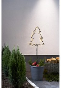 Черна външна светлинна декорация с коледен мотив Spiky - Star Trading