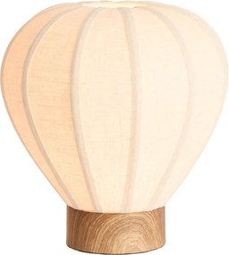 Кремава метална настолна лампа с текстилен абажур (височина 36 cm) Kyzo – Light &amp; Living