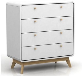 Бял висок скрин 80x88 cm Caitlin – Støraa