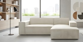 Ъглов диван Fubu-Екрю-десен