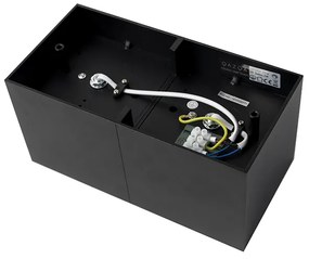 Дизайнерски прожектор черен правоъгълен 2-светлина - Box