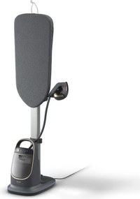 Уред за вертикално гладене с пара Philips All-in-one 8500 AIS8540/80, 2200W, 1.2 л, 6 bar, 90 гр/мин, 2 настройки, OptimalTEMP, Регулируема дъска, Тъмносив/златист