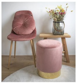 Розов пуф , ø 34 cm Gamby - House Nordic