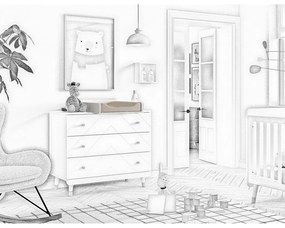 Бяла маса за преповиване (дълбочина на подходящ шкаф 57 cm) Billy – Vipack