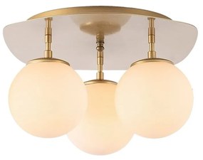 Осветително тяло за таван в златисто със стъклен абажур 37x44 cm Well – Opviq lights